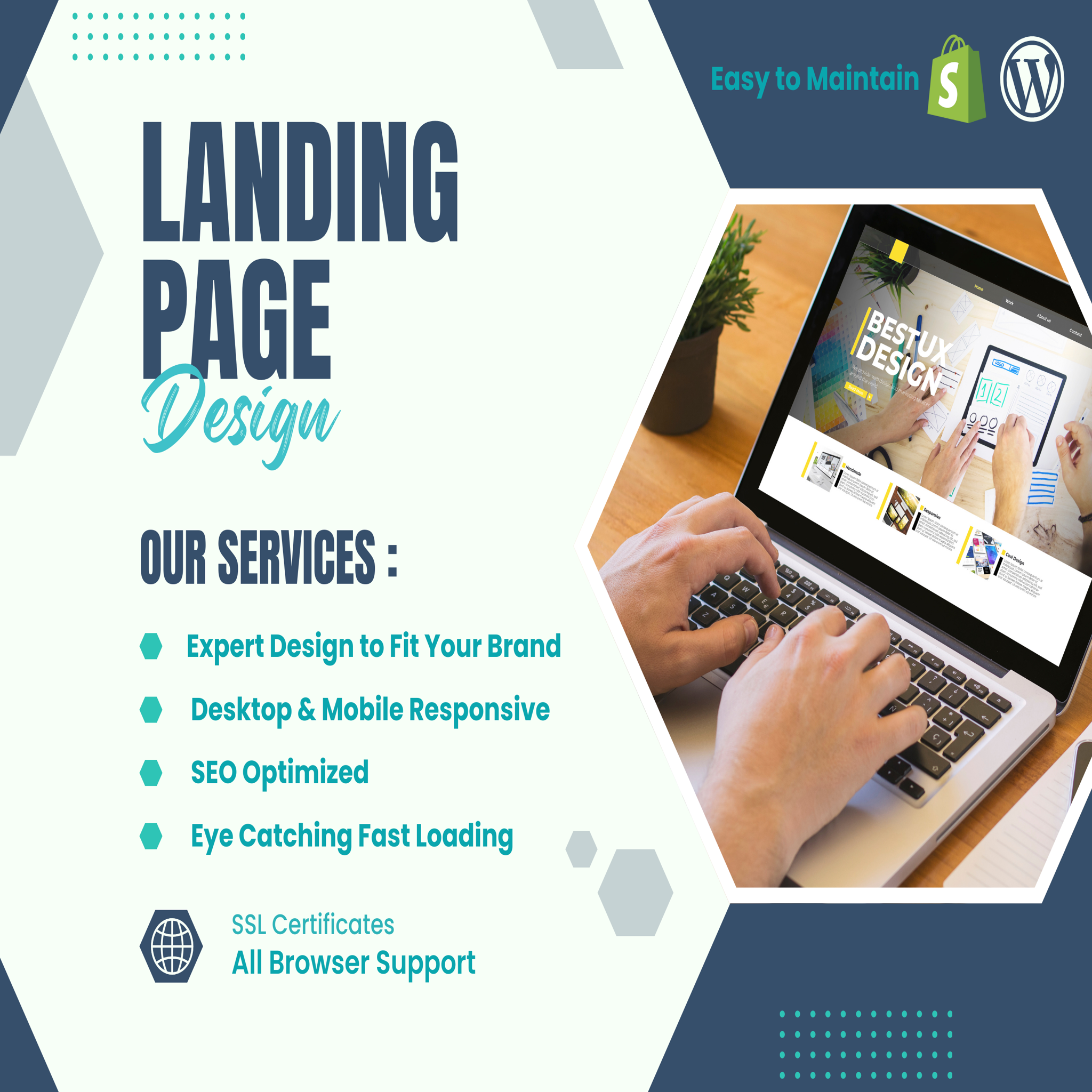 A Responsive Custom Homepage & Landing Page Design for Shopify & WordPress